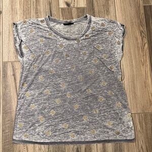 Buffalo David Bitton Gray Tee with Gold Accents